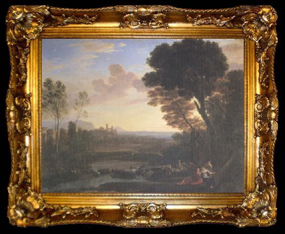 framed  Claude Lorrain Ulysses Returns Chryseis to Her Father (mk05), ta009-2